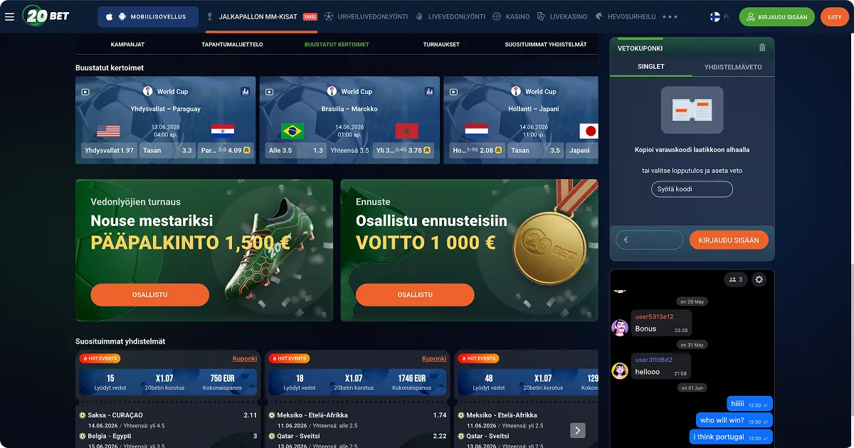 20Bet verkossa